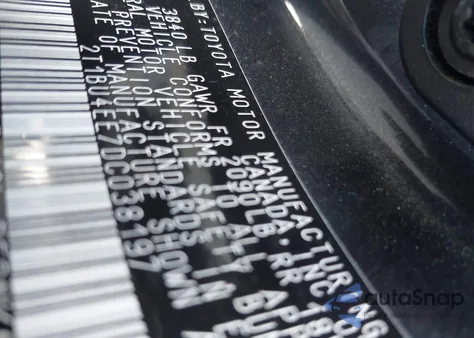 2013 Toyota Corolla S/Le from USA, damaged, VIN 2T1BU4EE7DC038197